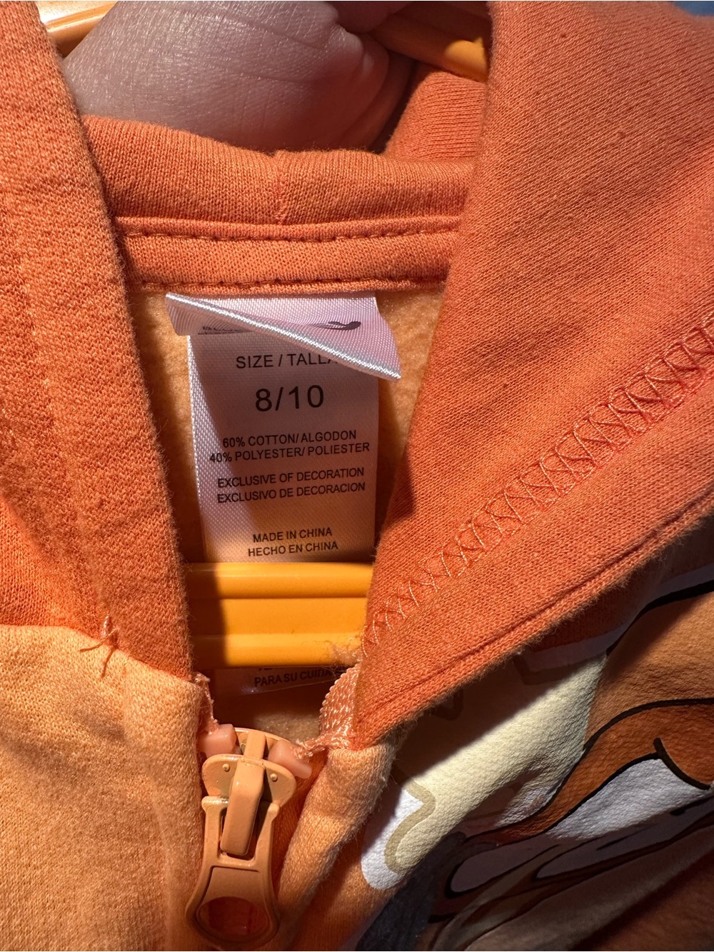 Nike Kids Orange Zip Front Puffer Hoodie